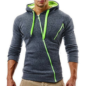 Men Heavy Fleece Zip Hoodie Winter Hooded Sweatshirt 100% Cotton Embroidered Breathable Quick Dry Sportswear Zip Hoodie - Product Image 4