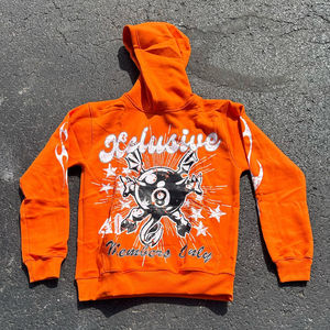 Sweat à capuche court imprimé vintage lavé de haute qualité avec broderie 3D Design Dtg en détresse du fabricant personnalisé - Product Image 6