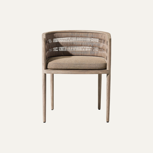 Chaise de jardin en teck d'extérieur avec coussin pour patio, balcon et mobilier de resort - Product Image 1