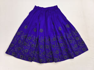 Conjunto de Lehenga Choli Azul Rey con Bordado Étnico de Shoryam Fashion para Niñas, Blusa Negra, Traje Tradicional Indio para Fiestas - Product Image 3