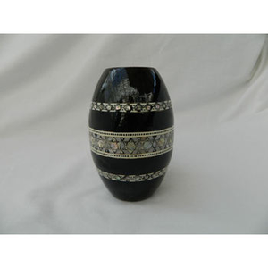 Porte-stylo rond de qualité supérieure et incrustation d'os avec une élégante finition brune, idéal pour le rangement sur table et sur le bureau - Product Image 5