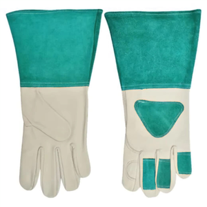 Guantes de seguridad de lona de Palma de cuero, guantes de soldadura Tig, venta de guantes de trabajo, cuero de vaca de alta calidad, resistente al calor - Product Image 2