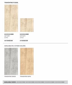 Carreaux de sol et de mur intérieurs classiques et modernes de conception en travertin à forte demande 600X1200 brique réfractaire antidérapante résistante aux taches - Product Image 2