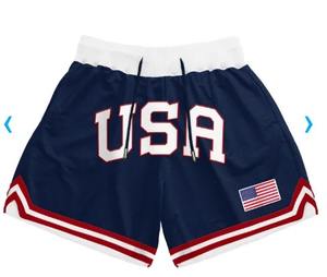 กางเกงขาสั้นบาสเก็ตบอลใส่ได้ทั้งชายและหญิงใหม่ชุดฝึกวิ่งแบบลำลองแห้งเร็วระบายอากาศมีขนาดพิเศษพิมพ์ลายห้าจุด - Product Image 6