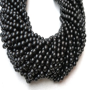Pierre précieuse spinelle noire naturelle, perles en forme de Rondelle lisse pour la fabrication de bijoux, pierre magnifique, vente en gros - Product Image 1