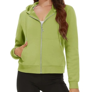 Summer Women Two Piece Custom Logo Hoodie Women Zip up Hooded <b>Crop</b> <b>Top</b> Hoodie MADE BY HAIDIIII SPORTS 2027 - Product Image 1