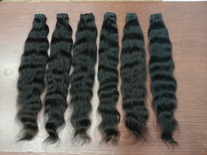 Cheveux humains vierges indiens de la meilleure qualité |   Cheveux ondulés, styles crépus, simple trame |   24 pouces |   Cheveux Remy Premium |   Couleur naturelle |   Machine - Product Image 6