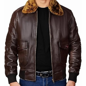 Chaqueta de motociclista de cuero genuino para hombre con bordado de logotipo, elegante y duradera, lista para OEM/ODM - Product Image 1
