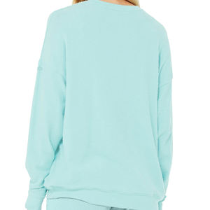 Sudaderas de entrenamiento de manga larga de algodón de alta calidad para mujer, sudadera de talla grande con logotipo personalizado, nuevo diseño - Product Image 6