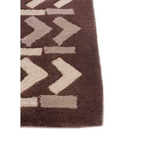 พรมขนสัตว์ทอมือสีเบจและสีน้ำตาลลายเรขาคณิตสไตล์โบโฮคลาสสิกทรงสี่เหลี่ยมผืนผ้าสำหรับห้องนั่งเล่นหรือทางเดินในบ้าน-Top-254 - Product Image 4