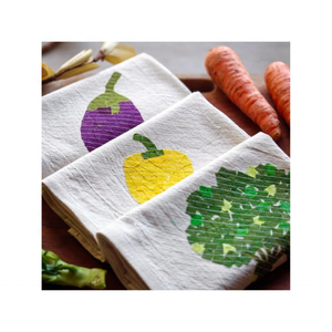 Classic Hand Painted Sustainable Cotton Kitchen <b>Towel</b> 45x70 cm Soft Absorbent Durable Fabric OEKO TEX Certified Long Use - Product Image 1