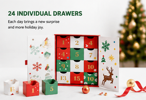 Wholesale Red Double Door <b>Christmas</b> Drawer <b>Box</b> Rigid Cardboard Empty Mystery Blind <b>Box</b> for Surprise Holiday Packaging - Product Image 6