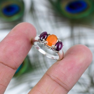 Classique meilleur Design ovale coupe cornaline pierre précieuse solide 925 en argent Sterling fait à la main bague de mariage bijoux - Product Image 4