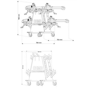 Système d'alignement de roues mobile CEMB DWA1100TROLLEY, équipement haute performance - Product Image 2