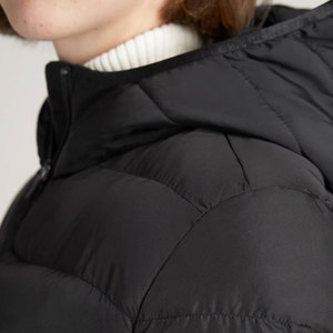Abrigo acolchado negro para mujer, chaqueta cálida de invierno de talla grande con estilo de burbuja, ropa de moda, chaqueta tejida transpirable - Product Image 3