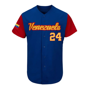 Uniforme de baseball Ensemble de maillots à manches courtes Vêtements de sport de haute qualité Maillots à boutons par sublimation Uniforme de baseball à vendre - Product Image 2