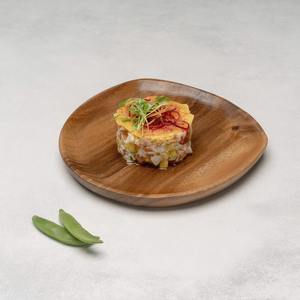 Plats en bois d'acacia naturel fait à la main en bois assiettes de service alimentaire ensemble de plats et d'assiettes de qualité supérieure - Product Image 5