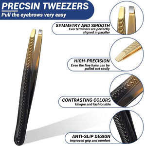 Pinzas de Cejas Profesionales de Acero Inoxidable para Salón de Belleza, Puntiagudas, Ligeras, Ecológicas, Herramienta de Maquillaje, Etiqueta Personalizada, Alta Calidad - Product Image 3