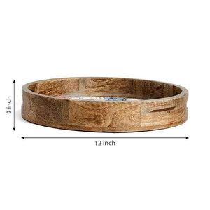 Bandeja de Madera para Servir |   Madera Maciza Pintada con Esmalte |   Uso en Restaurantes y Cafeterías para Bodas |   Apto para microondas, multifuncional |   Suministro a Granel - Product Image 3