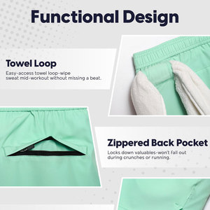 GYM Wear Mens Fitness Shorts OEM Hombres Entrenamiento Fitness Shorts Sport Running Short Transpirable con producto de alta calidad - Product Image 5