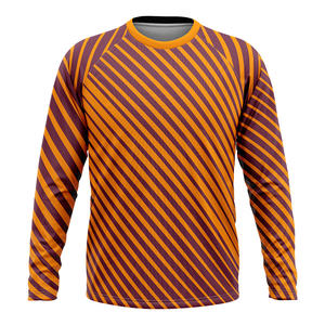 T-shirt de compression à manches longues pour homme 100 % coton, coupe ample, OEM, maillot de sport en polyester pour homme - Product Image 5