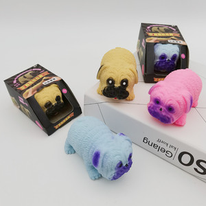 TPR rosa Lala maiale giocattolo di decompressione carino Pug Fidget strizza il cane Stretch con sollievo dallo Stress di rimbalzo per bambini e adulti - Product Image 5