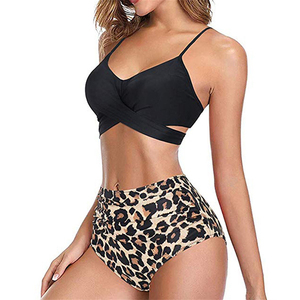 Cut Out Women Swim Beach Wear Suit Wrap <b>Bikini</b> <b>Set</b> <b>Push</b> <b>up</b> High Waisted Swimwear 2 Piece Swimsuits - Product Image 3