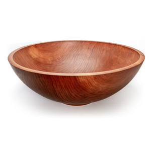 Compra al por mayor de tazones de madera de sapele de una sola pieza para servir ensalada, fruta, tazones de calidad alimentaria premium, venta al por mayor directamente de fábrica en Vietnam - Product Image 4