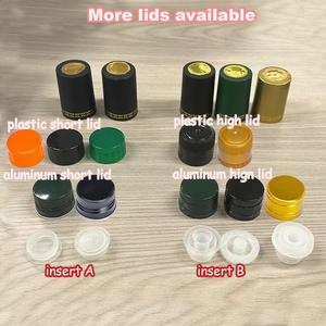 زجاجة فارغة مستديرة خضراء داكنة 0.5-1 لأداة مطبخ مع بلاستيك - Product Image 4