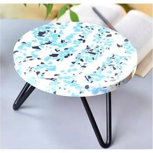 Soporte de pastel de lágrima de estilo moderno decoración del hogar madera de acero inoxidable y resina en utensilios de cocina de color marrón y dorado - Product Image 6