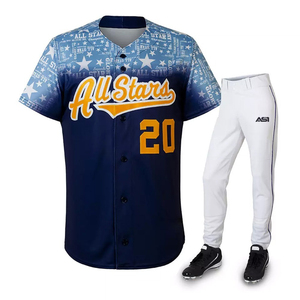 Juego de uniformes de béisbol sublimados producidos en fábrica al por mayor con nombres y números impresos personalizados para equipos de clubes o escuelas - Product Image 2