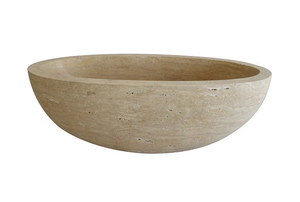 Bañera de lujo moderna de travertino con forma ovalada, bañera independiente resistente al fuego para baño, comedor, sala de estar, Villa - Product Image 5