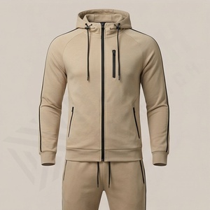 Ensemble de survêtement pour homme OEM ODM, jogging respirant, design personnalisé, logo, 100% coton, ensemble décontracté deux pièces, vêtements de sport pour la salle de sport - Product Image 1
