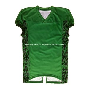 Vente en gros de maillots de football américain verts personnalisés pour hommes respirants en maille pour l'entraînement par sublimation vêtements de sport maillots de football américain - Product Image 4