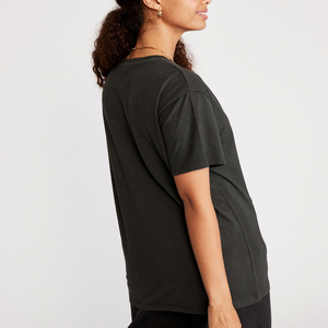 T-shirt d'été en jean personnalisé pour femme avec boutons et lettres imprimées, 100 % coton, vente chaude, OEM/ODM - Product Image 6