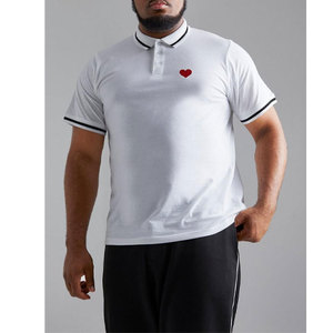 Polos imprimés avec logo personnalisé pour hommes T-shirts polo en coton uni vierge de grande qualité grande taille pour hommes - Product Image 1