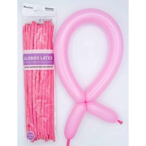 Globos de látex Party Love 260s rosa, paquete de 50 unidades para decoración - Product Image 1