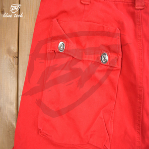 Shorts de course à séchage rapide à taille mi-haute, confortables, avec logo personnalisé, shorts cargo tissés, 100% coton, toile décontractée - Product Image 4