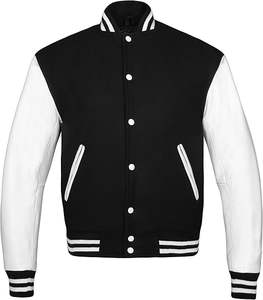 Chaqueta de béisbol de talla grande para hombre, transpirable, personalizada, de cuero Real, chaquetas, Chicago CollegeBaseballjacket para hombre, envío DDP - Product Image 1