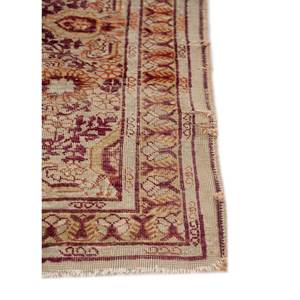 Tapis en soie noué à la main Gulmarg Pae-5768, 10 mm, motif floral classique Aubusson, pour entrée, prière, couloir, rectangulaire, fait main - Product Image 4