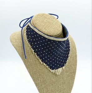 Collar de cristal con borlas de semillas blancas hecho a mano, venta al por mayor india, collares de cuentas de semillas de varias filas por HFCRAFTS - Product Image 2