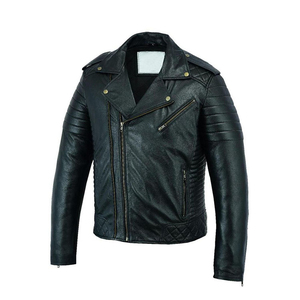 Street Style Fashion Pure <b>Leather</b> <b>Jacket</b> For <b>Men</b> - Product Image 1
