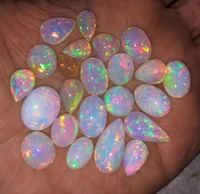Opalite d'Éthiopie naturelle de qualité supérieure AAA+++ à reflets multiples, taille brillante, 4-6 carats, pierres précieuses en vrac, certifiées par un tiers