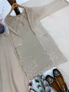 Tenue de réception spéciale entièrement brodée, tailles M à XXL, costume Salwar traditionnel tissé pour femme, idéal pour les fêtes - Product Image 6