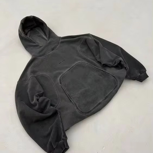 Sudaderas de lavado ácido personalizadas Stone Wash/Jersey para hombre/Sudadera con capucha de doble capa para parejas Sudaderas con capucha de lavado ácido - Product Image 1