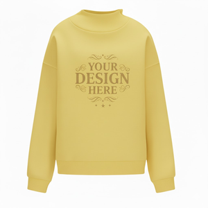 Sweat-shirt molletonné à col montant pour femme, séchage rapide, mélange polyester/coton écologique, coupe ample, décontracté, pour l'hiver - Product Image 4
