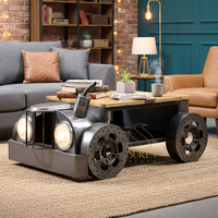 Unidad de exhibición de automóvil indio Jeep-Look hecha a mano, muebles hechos a mano de diseño de coche Moter de restaurante de madera para uso en la sala de estar