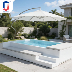 Piscine hors sol avec canapé et pompe à chaleur – Système de piscine complet avec filtre et jeux d'eau pour les centres de villégiature - Product Image 1