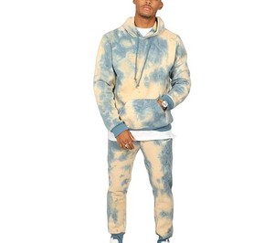 ชุดวอร์มมัดย้อมสำหรับผู้ชายเสื้อแจ็คเก็ตลำลองกันยับ - Product Image 1