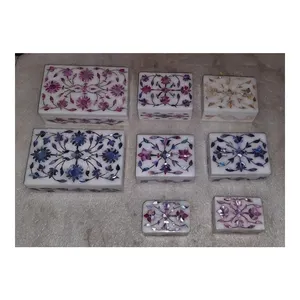 长方形大理石镶嵌首饰盒用于家居装饰和礼品盒用途通常和甜蜜包装
